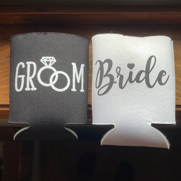 Totally Wedding Koozies Party Supplies Bride And Groom Can Koozies